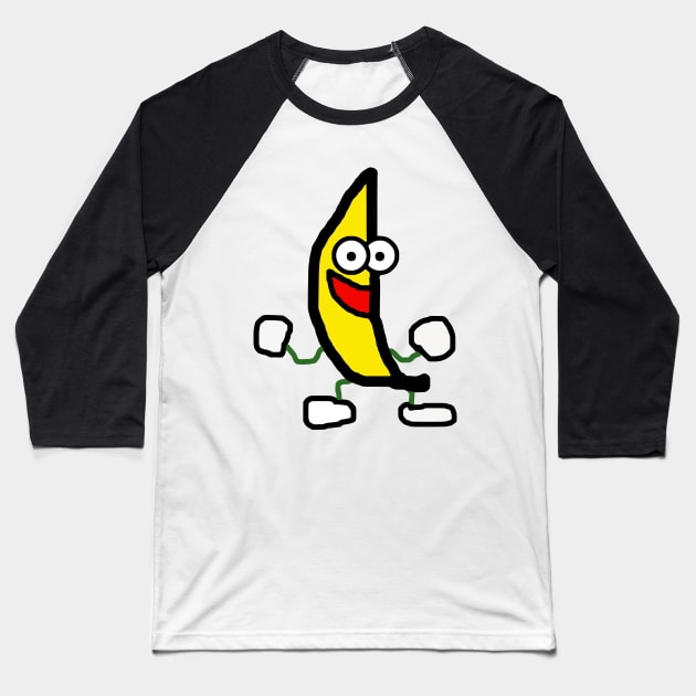 Banana Dance Baseball T-Shirt by Nerd_art